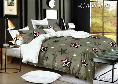 Постільна білизна (сатин) євро "Зірка-велика" S-422