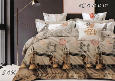 Постільна білизна (сатин) двоспальна "Лондон" S-464