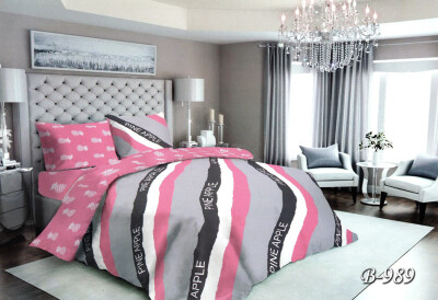 Постільна білизна двоспальна "Ананас" B-989