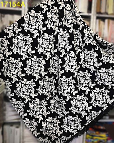 Плед бавовняний Sarar Battaniye (200х240). "№1754А" Вензель на чорному.