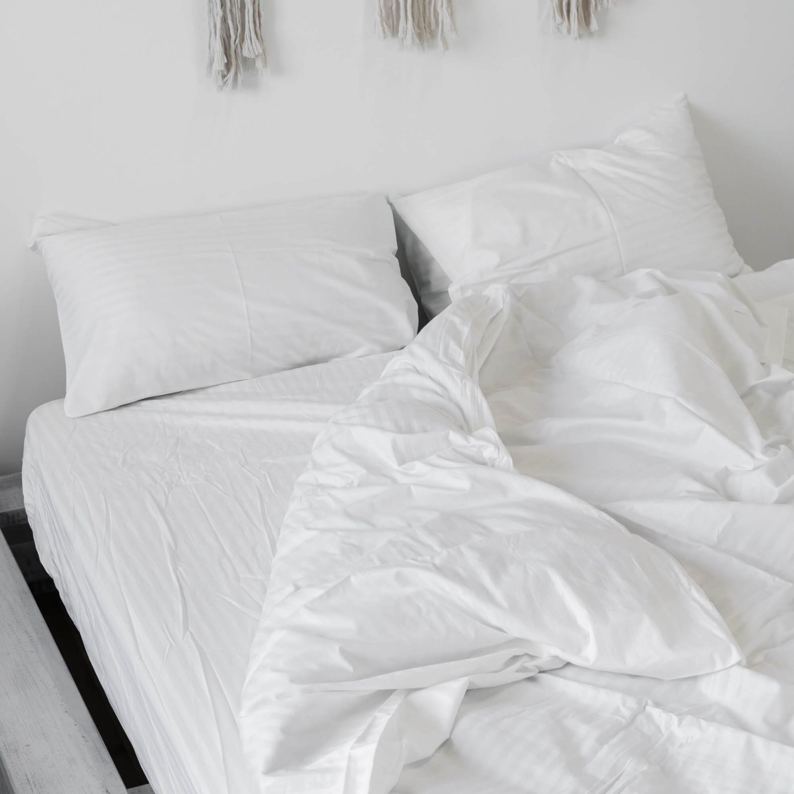 Постільна білизна євро (страйп-сатин) ST-01 "Білий"