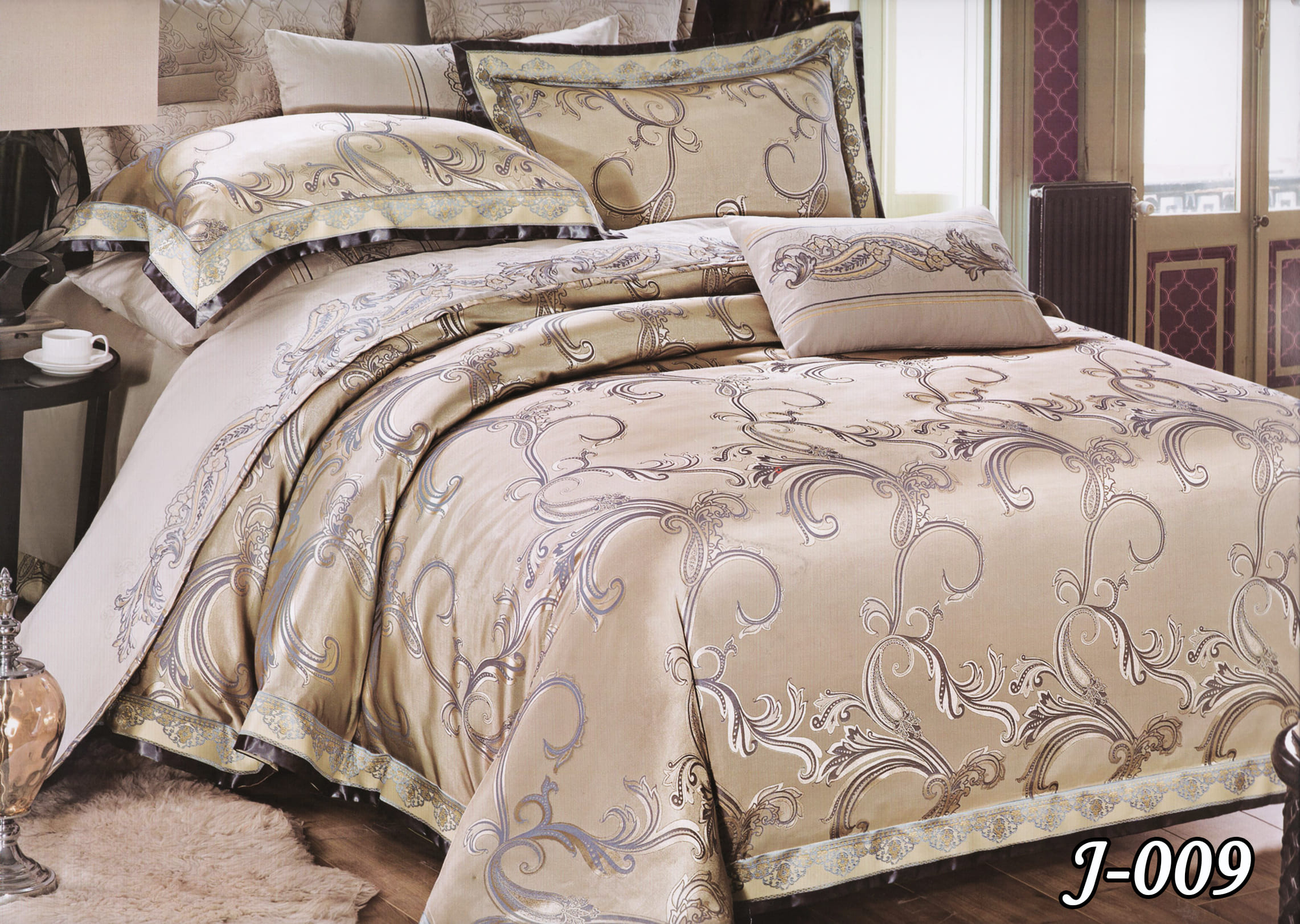 Постільна білизна євро (жаккард) "Вензель" J-009