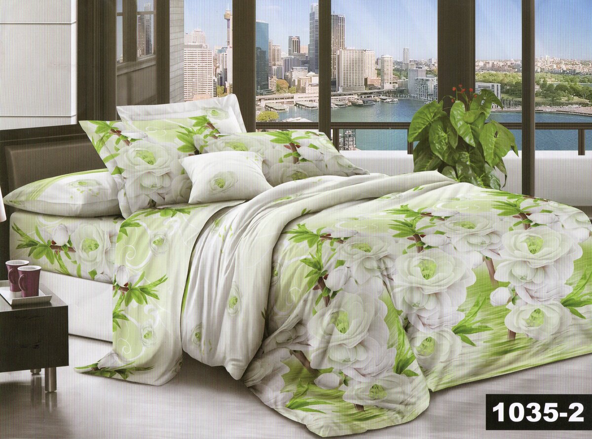 Постільна білизна євро (мікросатин) "Квітковий сад"