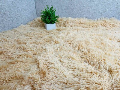 Покривало Colorful Home з довгим ворсом "Травичка" (Персик) 220х240 см.