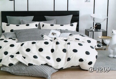 Постільна білизна євро "Горох на молочному" B-1209