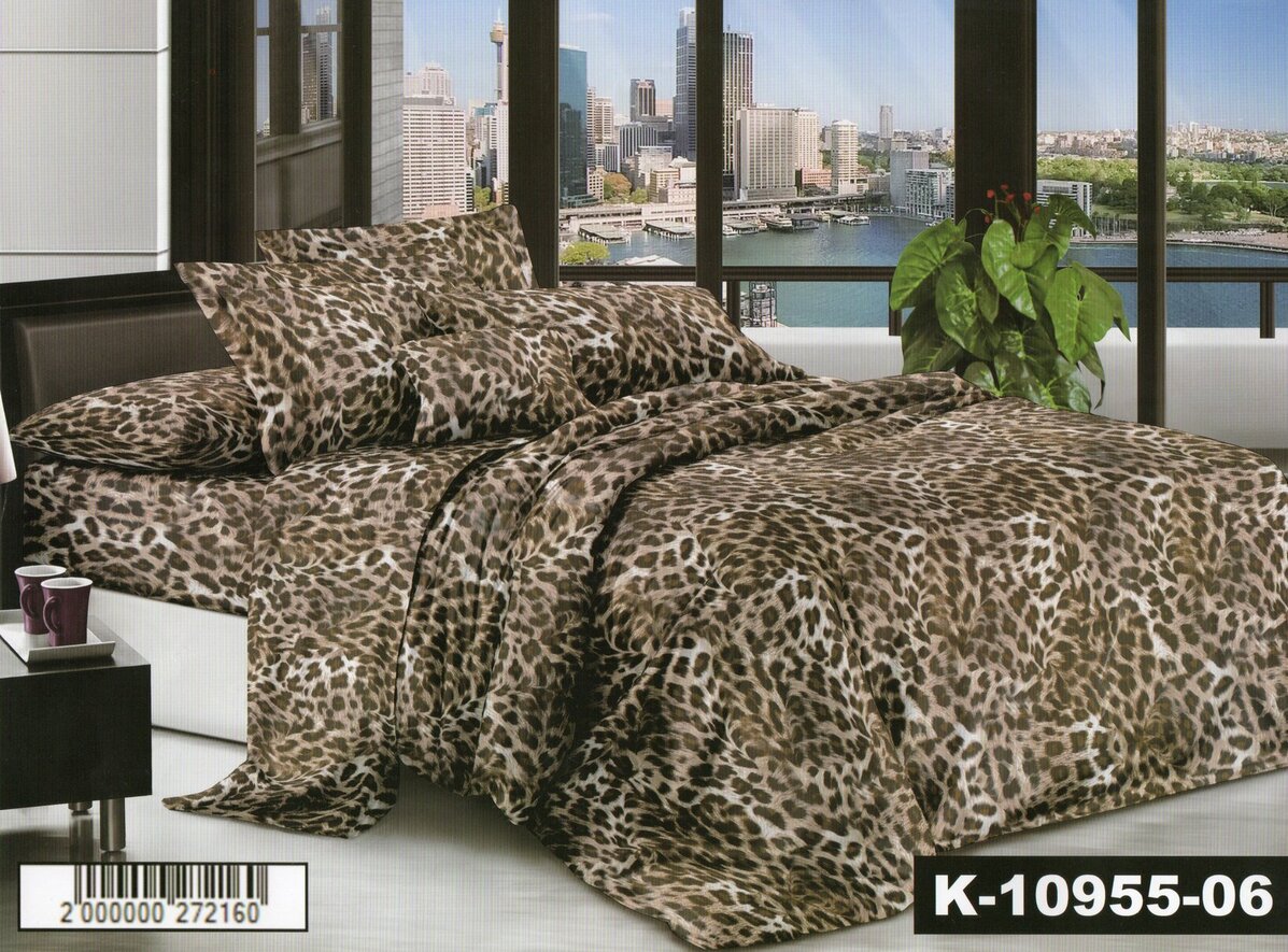 Постільна білизна полуторна (мікросатин) "Леопард"