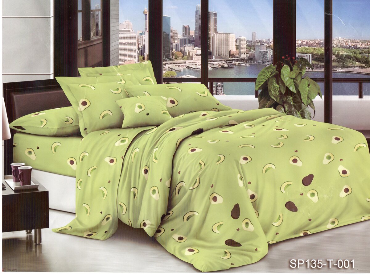 Постільна білизна двоспальна (мікросатин) "Авокадо"