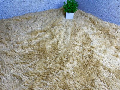 Покривало Colorful Home з довгим ворсом "Травичка" (Пісочний) 220х240 см.