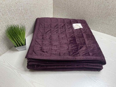 Покривало велюрове "BOZHONG" (Фіолетовий) 220х240 см.