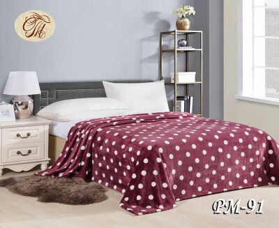 Флісовий плед "Круги на білому тлі" 160х210 см.