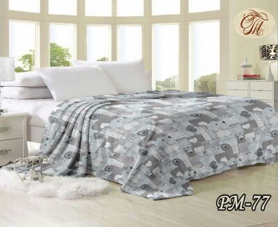 Флісовий плед "Абстракція із серцями" 160х210 см.