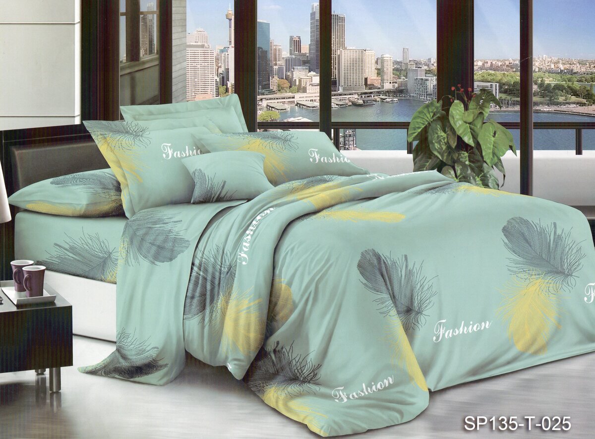 Постільна білизна двоспальна (мікросатин) "Перо"