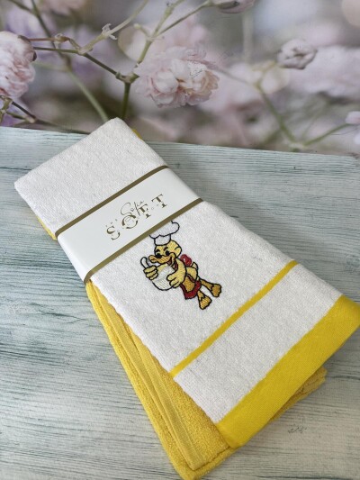 Набір кухонних рушників 2 шт махра "SOFT" 40х60 см. №3