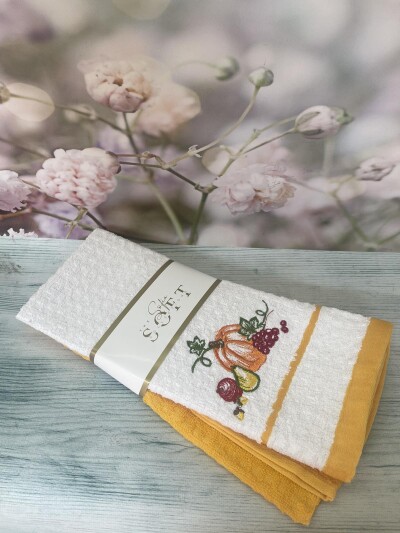 Набір кухонних рушників 2 шт махра "SOFT" 40х60 см. №13