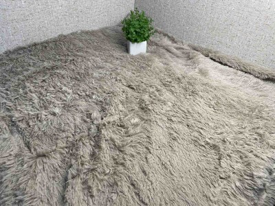 Покривало Colorful Home з довгим ворсом "Травичка" (Кавовий) 220х240 см.