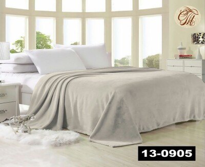 Флісовий плед "Світло-бежевий" 160х210 см.