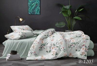 Постільна білизна євро "Квіткові гілочки" B-1205