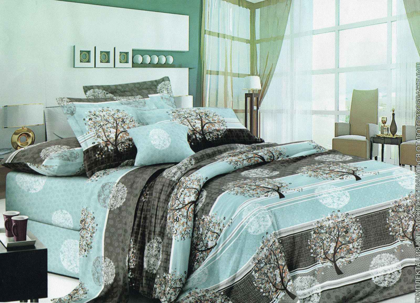 Постільна білизна євро (бязь) "Slleep Well"