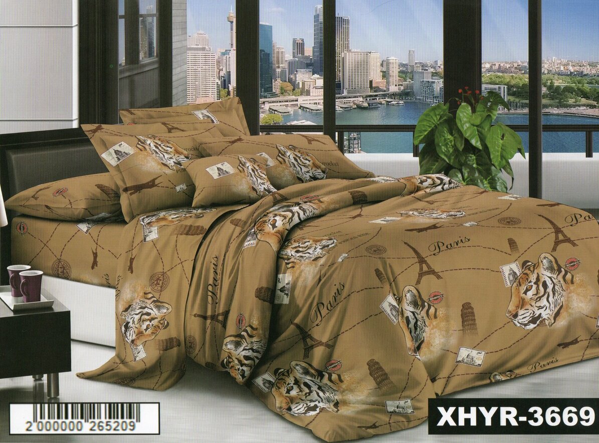 Постільна білизна полуторна (мікросатин) "Париж"