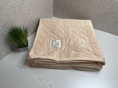 Покривало велюрове "BOZHONG" (Персик) 220х240 см.