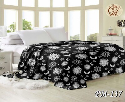 Флісовий плед "Місяць і Сонце" 160х210 см.