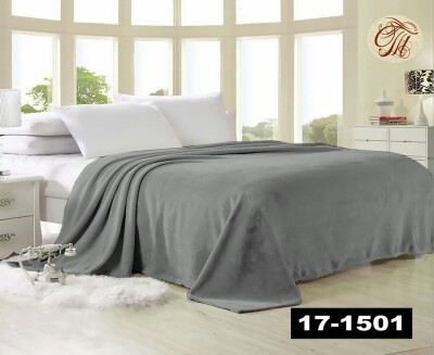 Флісовий плед "Сірий" 160х210 см.