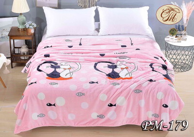 Флісовий плед "Обіймашки на рожевому тлі" 200х220 см.