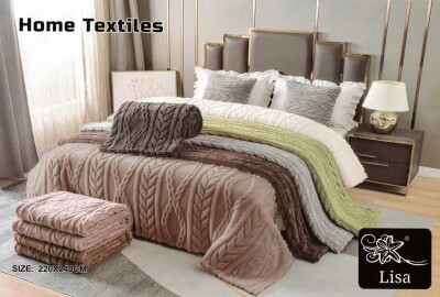 Покривало HOME TEXTILES Косичка 220х240см. Шоколад