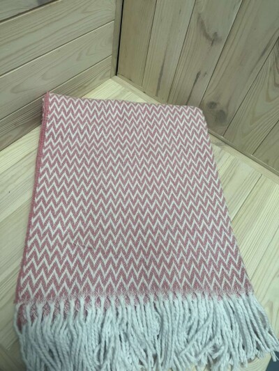 Плед бавовняний Vladi 140х200см. "Валенсія" Рожевий