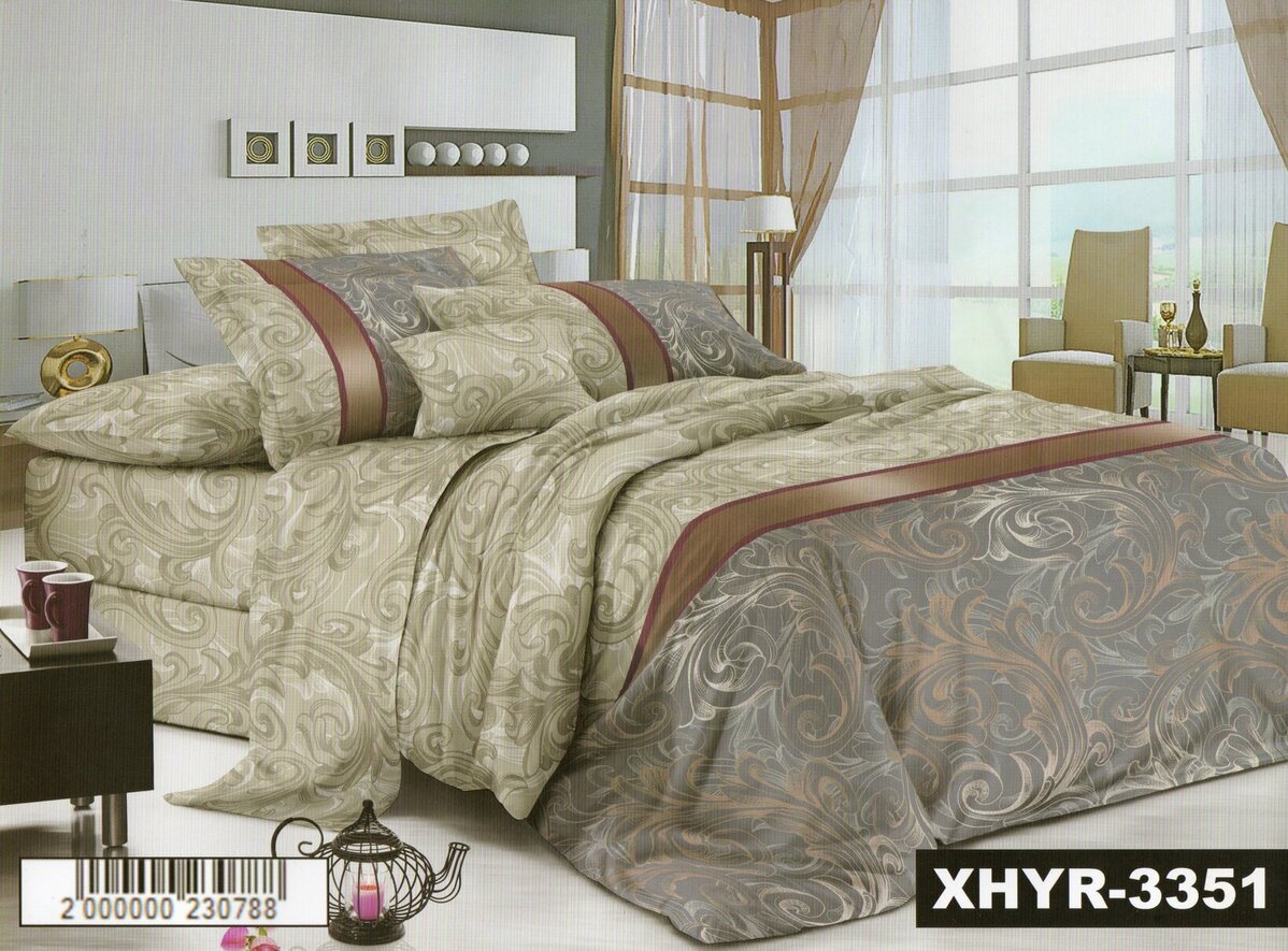 Постільна білизна полуторна (мікросатин) "Вензелі"