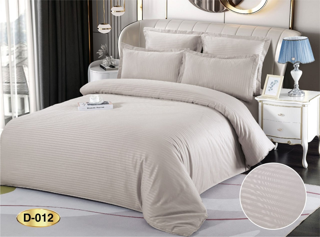 Постільна білизна "EAST" Страйп-сатин "Срібло" євро