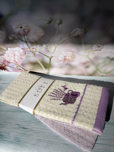 Набір кухонних рушників 2 шт махра "SOFT" 40х60 см. №15