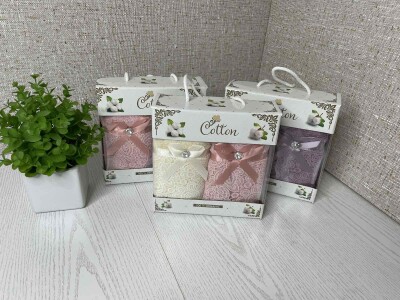 Набір кухонних рушників "Кава" 2 шт. Мереживне