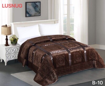 Велюрове покривало "Brilliance Lusnug" (Шоколад) 220х240см.