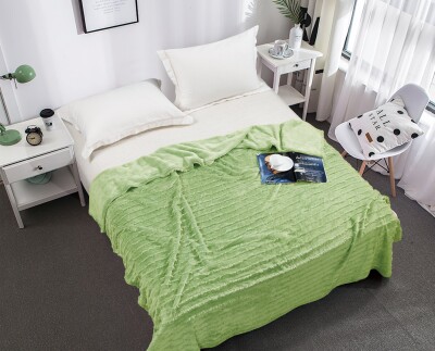 Плед плюшевий "Вії" 160х210 см. "Зелений"