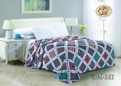 Флісовий плед "PM-181 Орнамент Печворк" 200х220 см.