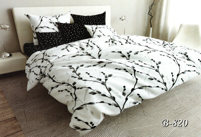 Постільна білизна двоспальна "Гілочки" B-820