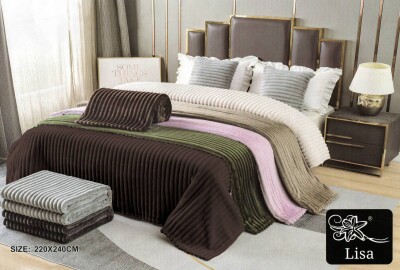 Покривало HOME TEXTILES Смуга 220х240см. Шоколад