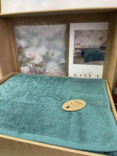 Махрове покривало 200х220 см. (Пляшковий)