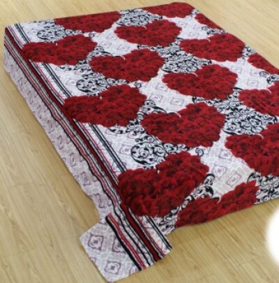 Плед з мікрофібри "ELWAY" 200х220 см. "Букет серце"