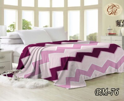 Флісовий плед "Зигзаг рожевий" 200х220 см.