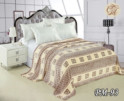 Флісовий плед "Візерунок жовтий" 200х220 см.