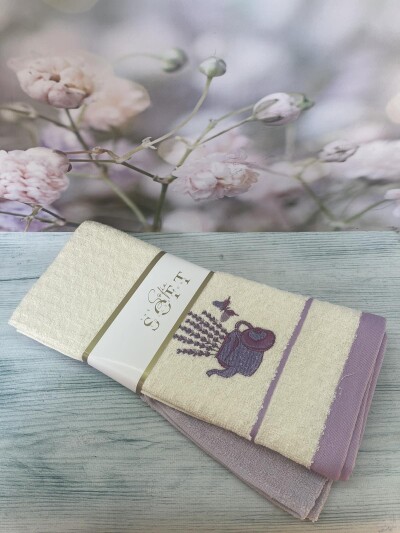 Набір кухонних рушників 2 шт махра "SOFT" 40х60 см. №7