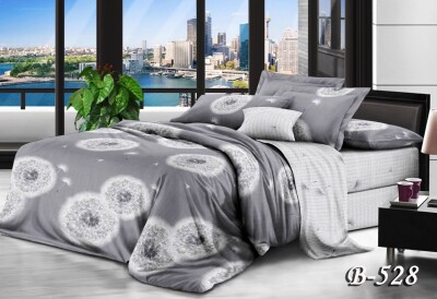 Постільна білизна євро "Кульбабки сірі" B-528