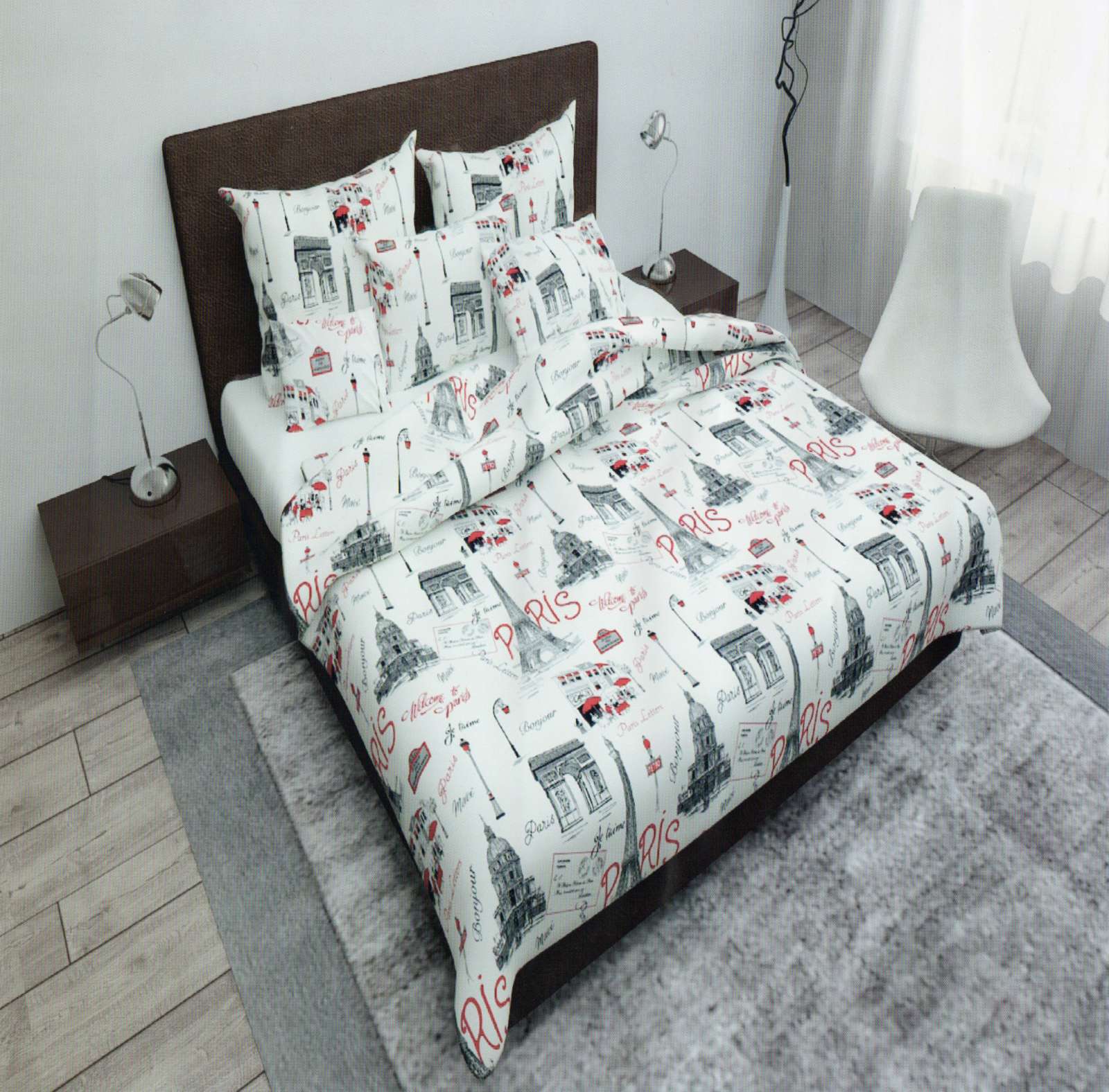 Постільна білизна двоспальна (бязь) "Париж"