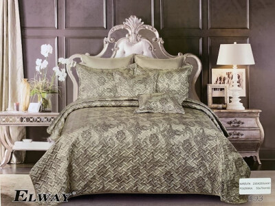 Атласне покривало + 2 наволочки 50х70 см. "Elway" №893