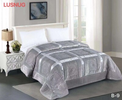 Велюрове покривало "Brilliance Lusnug" (Сіре) 220х240см.