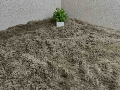 Покривало Colorful Home з довгим ворсом"Травичка" (Мокко) 220х240 см.