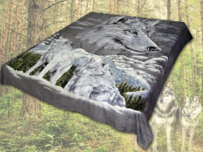 Плед з мікрофібри "TRUE LOVE" 200х220 см. "Вовки"