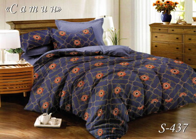 Постільна білизна (сатин) євро "Хвиля" S-437 "Хвиля" S-437